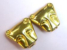 Egyptian Replica Sekhmet Lioness Head 24kt gold-plated Clip-on Earrings for MMA