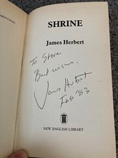 JAMES HERBERT: SHRINE: SIGNED DATED UK FIRST EDITION HARDCOVER