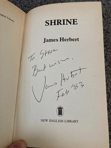 James herbert shrine - shrine:, signed
