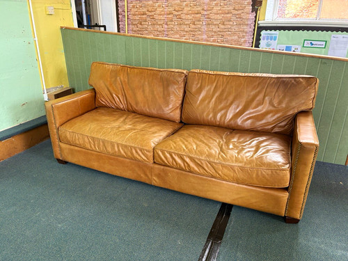 Halo brown leather seater - halo,