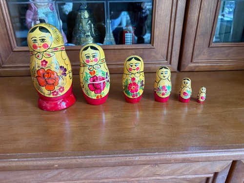 Vtg russian matryoshka nesting - russian,