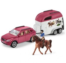 schleich72223 Horse Club Adventures with Car & Trailer Playset Xmas Gift For Kid