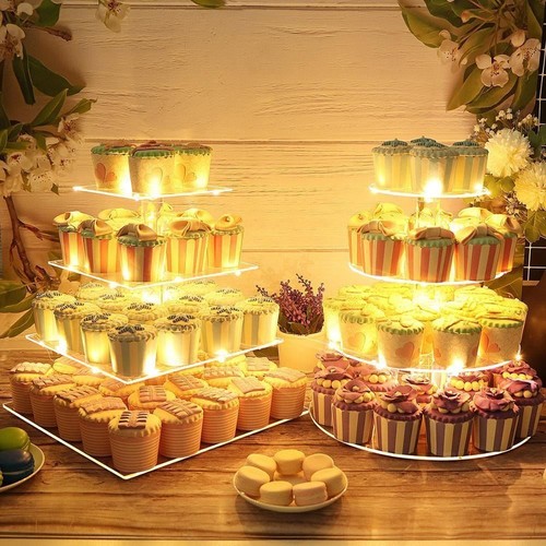 Led acrylic cake stand 4 - led,