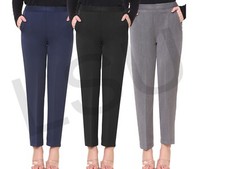 Ladies half elasticated pull - elasticated,