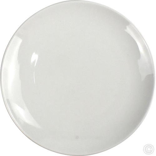 White porcelain coupe plates - white,