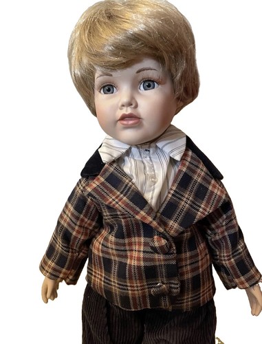 Porcelain boy doll - boy, blonde