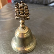 Vintage brass hand bell - vintage,