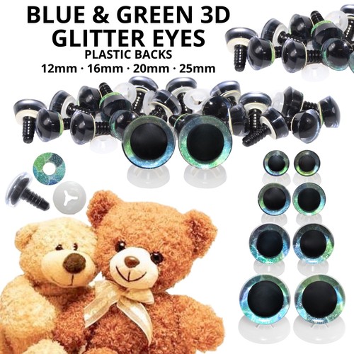 Blue green glitter eyes - green,