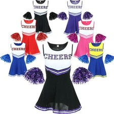 Cheerleader Costume & Pom Poms