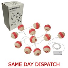 12 outdoor Indoor  IKEA  led lights battery powered white/Red balls  105.131.65
