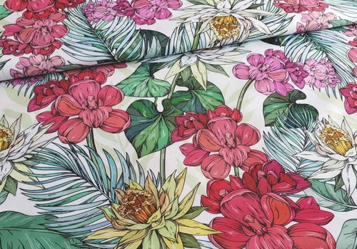 Tropical floral outdoor canvas - floral,