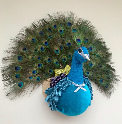 Handmade faux taxidermy - , velvet