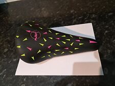 NOS VINTAGE 80'S ISCASELLE FASHION SADDLE OLD SCHOOL BMX MTB BLACK PINK YELLOW