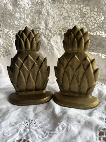 Vintage brass bookends - vintage,