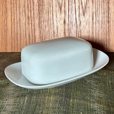John Lewis House Porcelain White Butter Dish with Lid White Farmhouse Kitchen