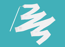 Dance Ribbons,  Gymnastics Streamers for Gifts, Dancing, White