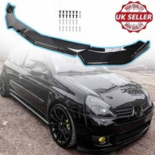 For Renault Clio 3 RS MK3 MK4 Diffuser Front Bumper Splitter Spats Lip Canard UK