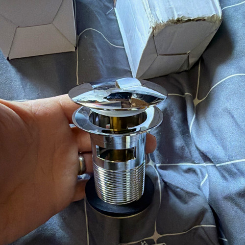 Polished chrome dome top click - chrome,