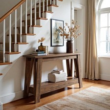 Brown Farmhouse 2-Tier Console