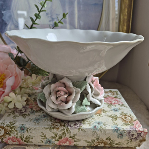 Vintage ceramic footed - vintage,