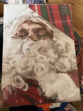 Father Christmas Double Duvet Set New Without Tags, Red