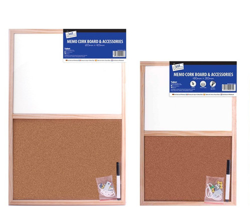 Split cork white board - white, &