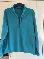 Rohan Mens Microgrid Half Zip Fleece Large Teal Blue