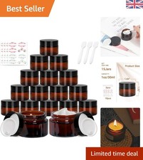 1 oz Amber Glass Jars with