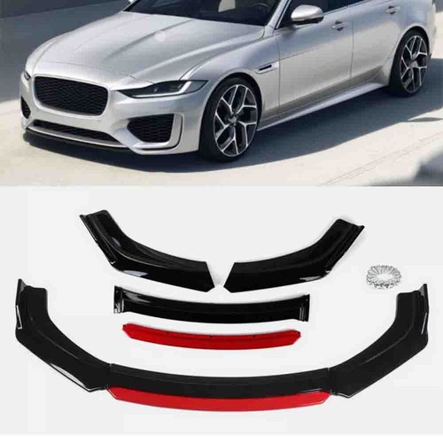 Black red front bumper - red, lip