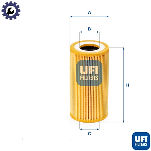 Oil filter 165 - filter, 25.165.00