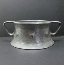 Vintage Warric Pewter Planished Sugar Bowl, Twin handle, 5000, c1930s, 13 cm (W)