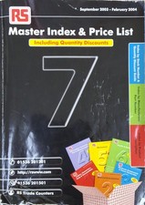 RS Radio Spares Electrical Products COMPONENTS CATALOGUE Book 7 Sept 03 - Feb 04