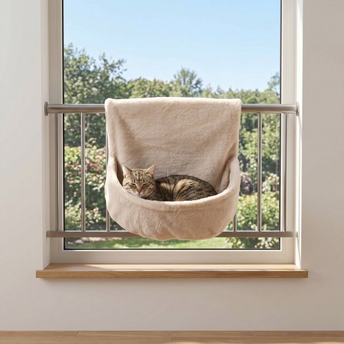 Hanging cat radiator bed - cat, plush