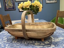 Large Genuine  Traditional Vintage 21”Wooden Trug Copper Nails VGC