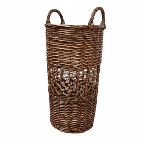 Tall wicker basket cross weave - tall,
