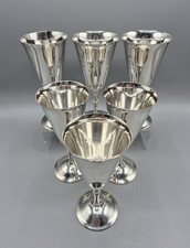 Set Of 6 White Metal Silver