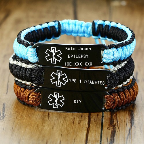 Fashion braided medical alert - braided,