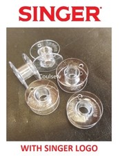 5 GENUINE SINGER PLASTIC SEWING MACHINE BOBBINS PROMISE TRADITION TALENT 15J +