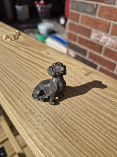 Vintage pewter dachshund doxie - pewter,