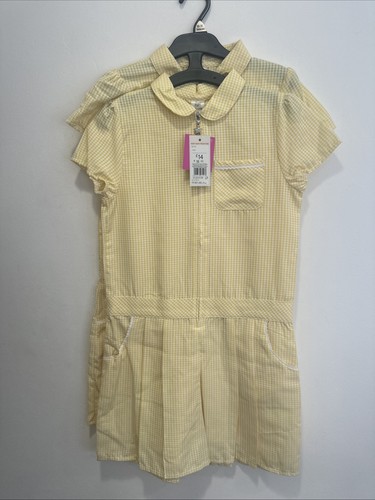 Yellow gingham school - x2,