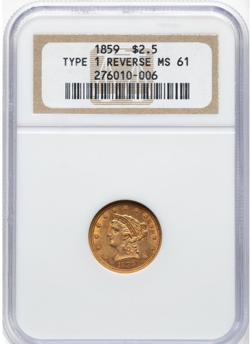 1859 old reverse - 1859, 1/2