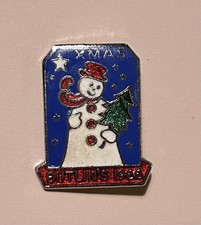 1966 Xmas Butlins Holiday Camp Badge Christmas Tree Enamel Rare (M)