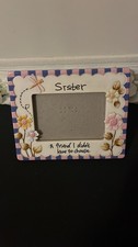 Pretty Decorative Ceramic Sister Photo Free Standing Frame