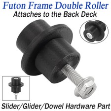 FUTON FRAME DOUBLE ROLLER, SLIDER - GLIDER - DOWEL - HARDWARE PART - (Sold Each)