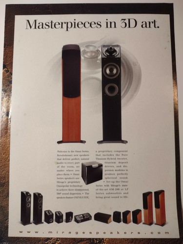 Mirage speakers masterpieces - speakers,