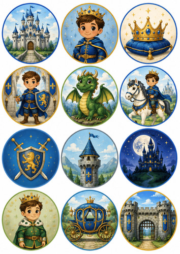 Edible cupcake toppers prince - edible,