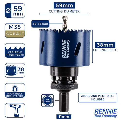 Cobalt metal holesaw set - bi-metal,