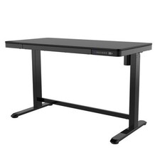 ED20 Smart Electric Sit-Stand Desk w/ Glass/Wood Top Sensitive Anti-Collision