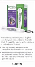 REVITIVE Personal Ultrasound Therapy to Relieve Pains & Aches Save £110 RRP£180!