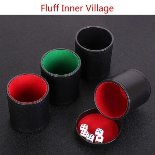 Lined dice cup leather - cup,